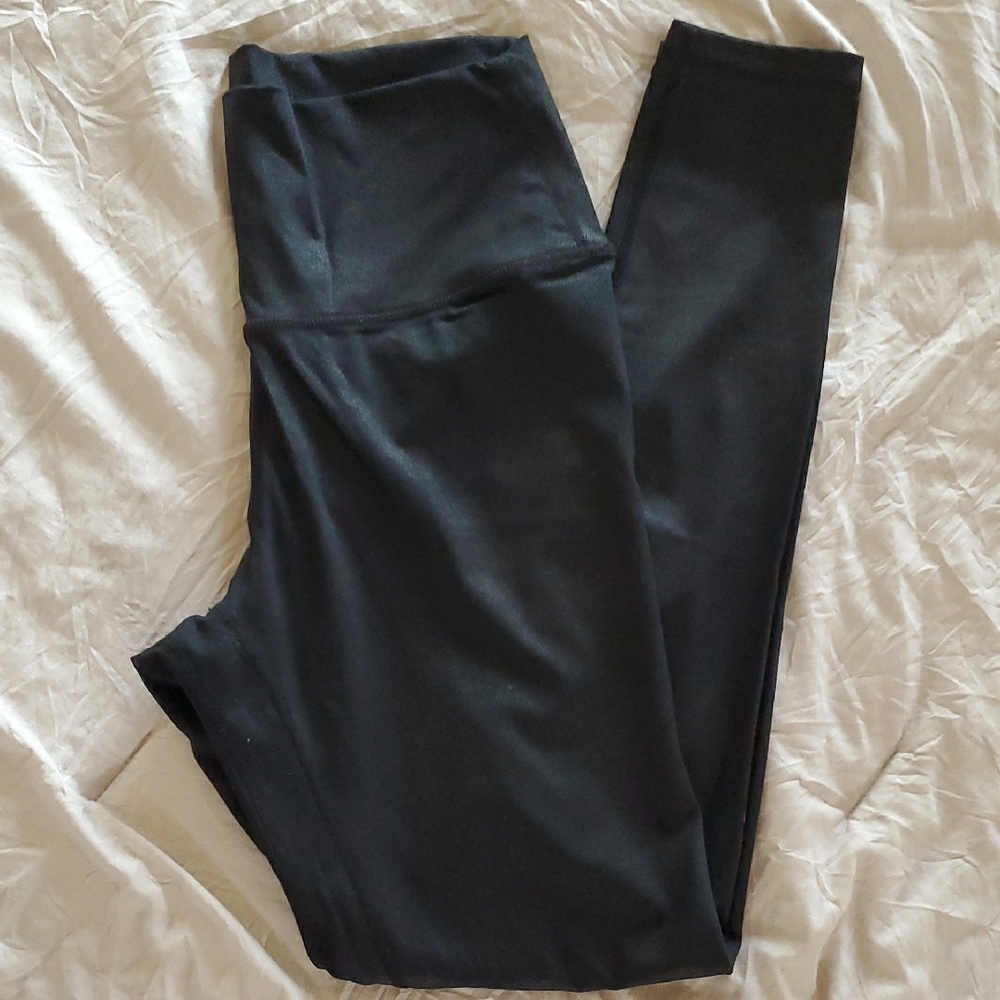 Colorfulkoala Women's Black Sparkle Leggings sz L nwot